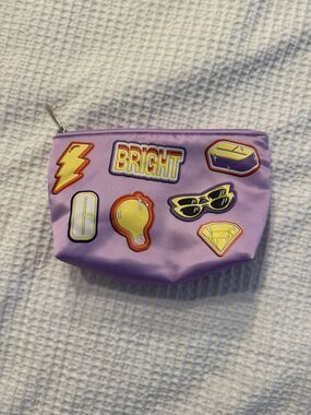 Clinique Makeup Bag Toiletry Pouch Travel Purple Patches Lavender